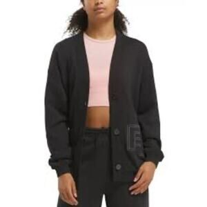 REEBOK Women's Team Cover Up NWT $65 Cardigan Black Size L